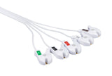 GE/Marquette Compatible Disposable ECG Lead Wire - 5 Leads Grabber Box of 10 - Pluscare Medical LLC