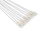 GE CAM 14 Compatible EKG Lead Wire - Without Adapters 10 Leads - Pluscare Medical LLC
