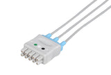 GE/Marquette Compatible Reusable ECG Lead Wire - 3 Leads Grabber - Pluscare Medical LLC