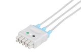 GE/Marquette Compatible Reusable ECG Lead Wire - 3 Leads Snap - Pluscare Medical LLC