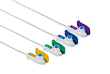 GE Compatible Reusable ECG lead wire - 4 Leads Snap - Pluscare Medical LLC