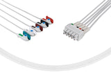 GE/Marquette Compatible Reusable ECG Lead Wires 5 Leads Grabber