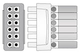 GE/Marquette Compatible Reusable ECG Lead Wire - 6 Leads Snap - Pluscare Medical LLC