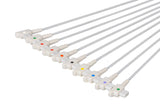 GE/Marquette Compatible Diagnostic ECG Cardiography shielded - 10 Leads 4mm Banana - Pluscare Medical LLC