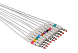 GE/Marquette Compatible Diagnostic ECG Cardiography shielded - 10 Leads 4mm Banana - Pluscare Medical LLC