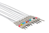 GE/Marquette Compatible Diagnostic ECG Cardiography shielded - 10 Leads 3mm Needle - Pluscare Medical LLC