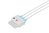 Mindray Compatible Reusable ECG Lead Wire - 3 Leads Snap - Pluscare Medical LLC