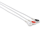Mindray Compatible Reusable ECG Lead Wire - 3 Leads Snap - Pluscare Medical LLC
