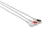 Mindray Compatible Reusable ECG Lead Wire - 3 Leads Snap - Pluscare Medical LLC