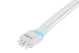 Nihon Kohden BR-021 Compatible Reusable ECG Lead Wire - 5 Leads Grabber - Pluscare Medical LLC