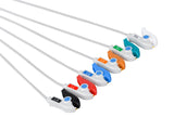 Nihon Kohden BR-906 Compatible Reusable ECG Lead Wire - 6 Leads Grabber - Pluscare Medical LLC