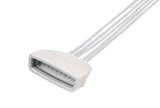 Philips MX40 Compatible Reusable ECG Lead Wire - 5 Leads Snap - Pluscare Medical LLC