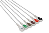 Philips MX40 Compatible Reusable ECG Lead Wire - 6 Leads Snap - Pluscare Medical LLC