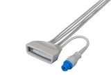 Philips MX40 with SpO2  Compatible Reusable ECG Lead Wire - 3 Leads Grabber - Pluscare Medical LLC