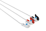 Philips MX40 with SpO2  Compatible Reusable ECG Lead Wire - 3 Leads Grabber - Pluscare Medical LLC