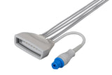 Philips MX40 with SpO2  Compatible Reusable ECG Lead Wire - 5 Leads Snap - Pluscare Medical LLC