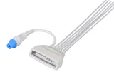 Philips MX40 with SpO2  Compatible Reusable ECG Lead Wire - 6 Leads Snap - Pluscare Medical LLC