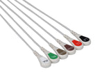 Philips MX40 with SpO2  Compatible Reusable ECG Lead Wire - 6 Leads Snap - Pluscare Medical LLC