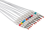 Philips Compatible Diagnostic ECG Cardiography shielded - 10 Leads 4mm Banana - Pluscare Medical LLC