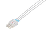 Spacelabs Compatible Reusable ECG Lead Wire - 3 Leads Snap - Pluscare Medical LLC
