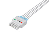 Spacelabs Compatible Reusable ECG Lead Wire - 5 Leads Grabber - Pluscare Medical LLC