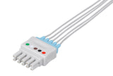 Spacelabs Compatible Reusable ECG Lead Wire - 5 Leads Snap - Pluscare Medical LLC