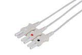 Spacelabs Compatible Reusable ECG Lead Wire - 3 Leads Snap - Pluscare Medical LLC