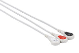 Spacelabs Compatible Reusable ECG Lead Wire - 3 Leads Snap - Pluscare Medical LLC