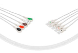 Spacelabs Compatible Reusable ECG Lead Wire - 5 Leads Snap - Pluscare Medical LLC