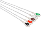 Spacelabs Compatible Reusable ECG Lead Wire - 5 Leads Snap - Pluscare Medical LLC