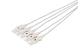 Spacelabs Compatible Reusable ECG Lead Wire - 5 Leads Snap - Pluscare Medical LLC