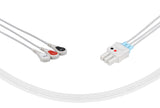 Siemens Compatible Reusable ECG Lead Wires 3 Leads Snap