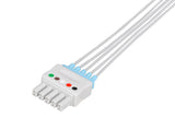 Siemens Compatible Reusable ECG Lead Wire - 5 Leads Snap - Pluscare Medical LLC