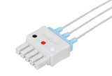 Siemens Compatible Reusable ECG Lead Wire - 3 Leads Snap - Pluscare Medical LLC