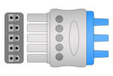 Siemens Compatible Reusable ECG Lead Wire - 3 Leads Snap - Pluscare Medical LLC