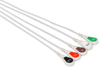 Siemens CT Compatible Reusable ECG Lead Wire - 5 Leads Snap - Pluscare Medical LLC
