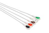 Siemens Compatible Reusable ECG Lead Wires 3FT - 5 Leads Snap - Pluscare Medical LLC