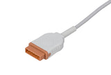 Marquette Compatible Temperature Adapter Cable - Rectangular Dual Pin Connector 10ft - Pluscare Medical LLC
