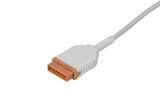 Marquette Compatible Temperature Adapter Cable - YSI 400 Dual Female Mono Plug Connectors 1ft - Pluscare Medical LLC