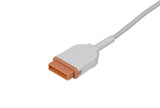 Marquette Compatible Temperature Adapter Cable - YSI 700 Dual Female Mono Plug Connectors 1ft - Pluscare Medical LLC
