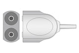 Marquette Compatible Temperature Adapter Cable - YSI 700 Dual Female Mono Plug Connectors 1ft - Pluscare Medical LLC