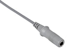 Mindray Compatible Temperature Adapter Cable - Female Mono Plug Connector 1ft - Pluscare Medical LLC