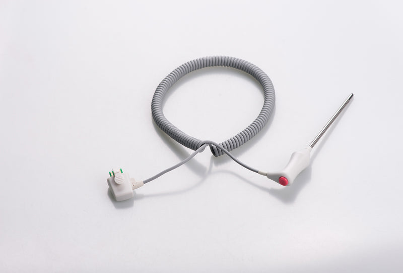 Welch Allyn Compatible Smart Temperature Probe - Adult Rectal Coiled Cable - Pluscare Medical LLC