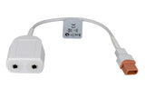 Spacelabs Compatible Temperature Adapter Cable Dual Female Mono Plug Connectors 1ft