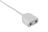 Spacelabs Compatible Temperature Adapter Cable Dual Female Mono Plug Connectors 1ft