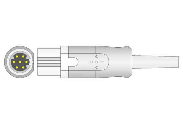Siemens Compatible Temperature Adapter Cable - Female Mono Plug Connector 1ft - Pluscare Medical LLC