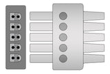 Siemens Compatible Reusable ECG Lead Wires 3FT - 5 Leads Snap - Pluscare Medical LLC
