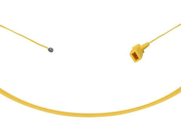 Draeger Compatible Disposable Temperature Probe - Neonate Skin 5ft Yellow???Box of 10 - Pluscare Medical LLC
