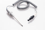 Mindray Compatible Smart Temperature Probe - Adult Oral Coiled Cable - Pluscare Medical LLC