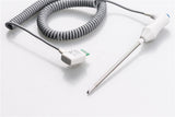 Welch Allyn Compatible Smart Temperature Probe - Adult Oral Coiled Cable - Pluscare Medical LLC